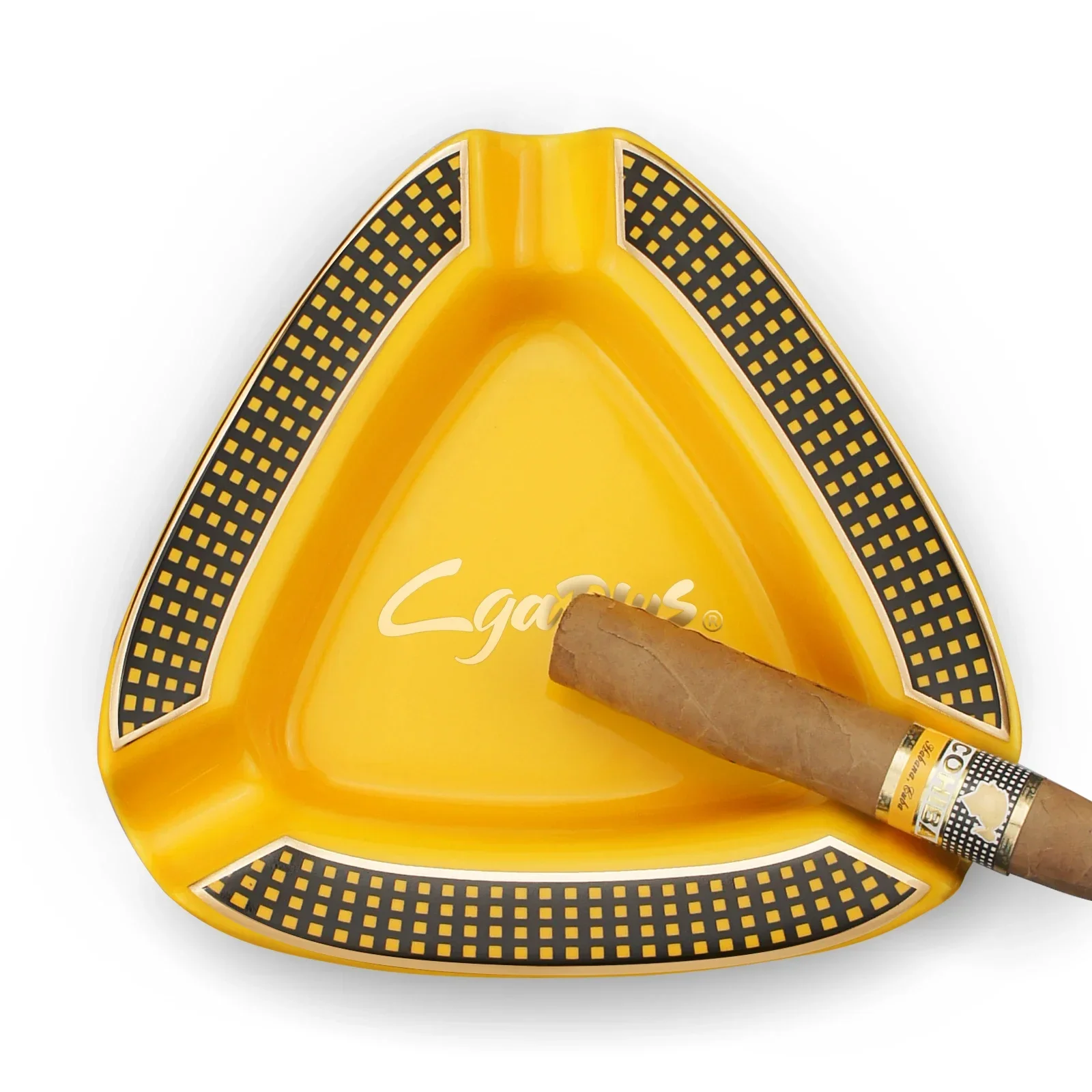 ซิการ์ Gadgets บ้านซิการ์ Ashtray แบบพกพาเซรามิค 3 ซิการ์ Ash ถาดยาสูบบุหรี่ที่เขี่ยบุหรี่ผู้ถือ