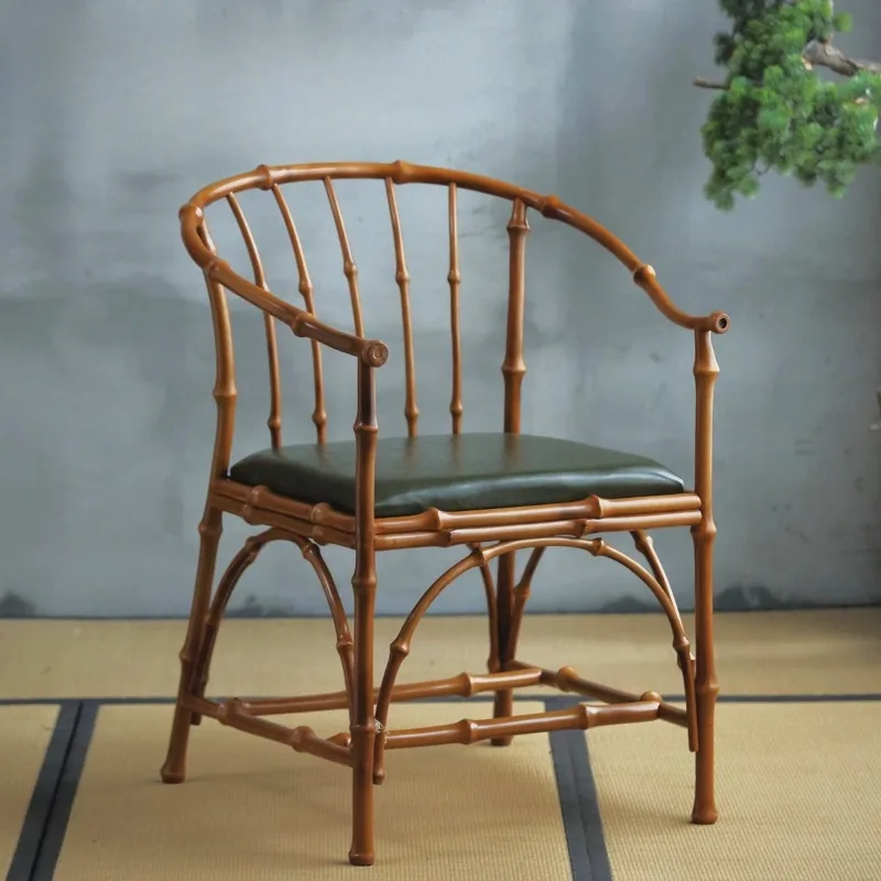 Famous Ming furniture with armrests, backrest bamboo tea master guest