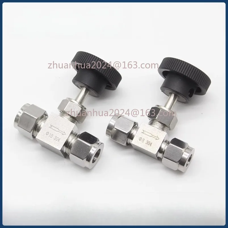 

Регулируемый игольчатый клапан, наружный диаметр 3, 4, 6, 8, 10, 12, 14 мм, 1/8 дюйма, 1/4 дюйма, 3/8 дюйма, компрессионный соединитель с двойным наконечником, нержавеющая сталь 304/316