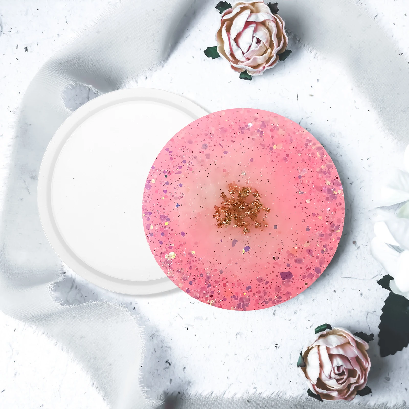 

5Pcs Round Coaster Molds for Resin Casting Durable Silicone Molds for DIY Projects and Home Decor Coaster Silicone Mold