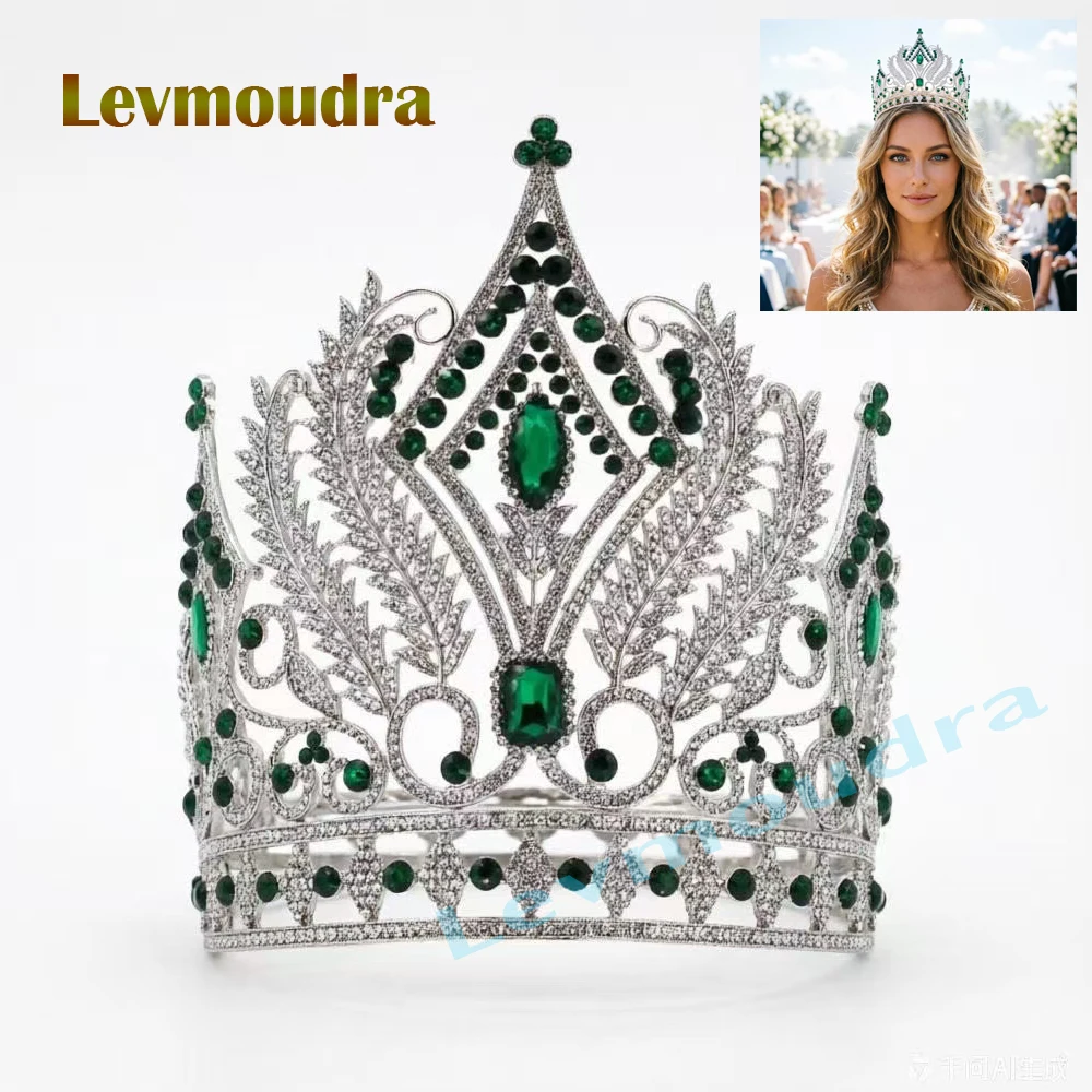 

Levmoudra Tall Women Crystal Princess Tiaras Rhinestone Queen Crowns For Wedding Bridal Birthday Prom Pageant