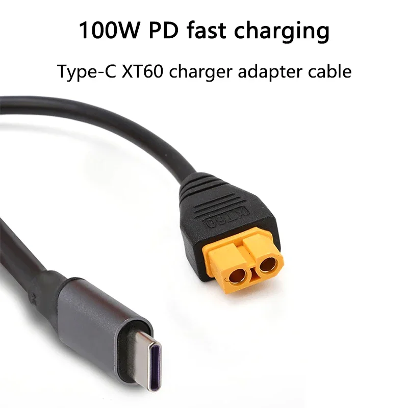 ToolkitRC SC100 Type-C to XT60 Cable 20V 5A 100W PD Fast Charge for M4 M6 M6D M7 M8S & RC Lipo