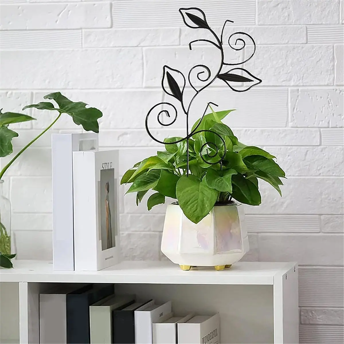 Decorative Plant Trellis for Indoor Potted Plants Leaf Shape Vine Support Stakes,Garden Trellises for Climbing Plants