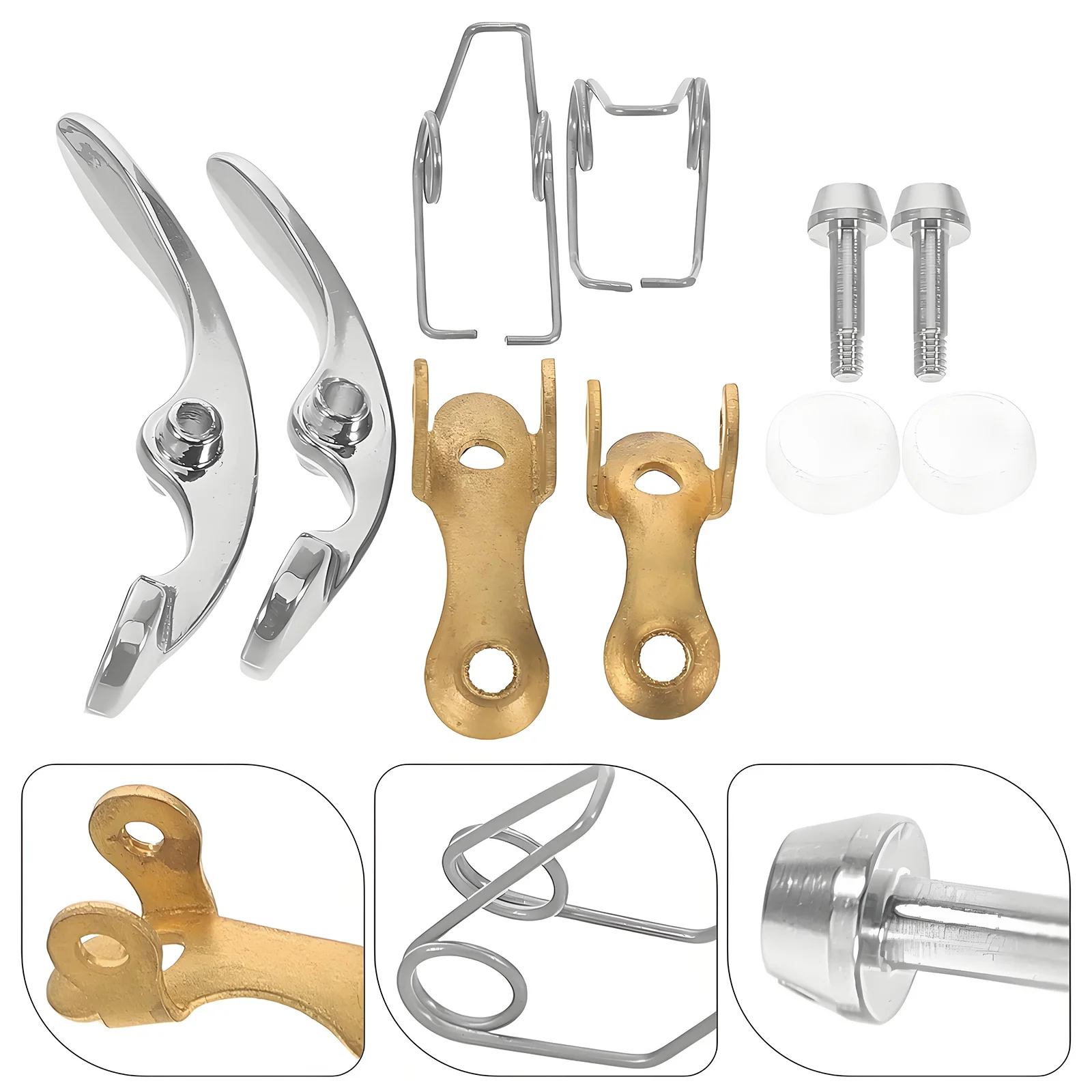 

1 set 1 Set Trumpet Key Replacement Kit Screws Axle Rods Pads Base Universal Compatibility Easy Installation Musical