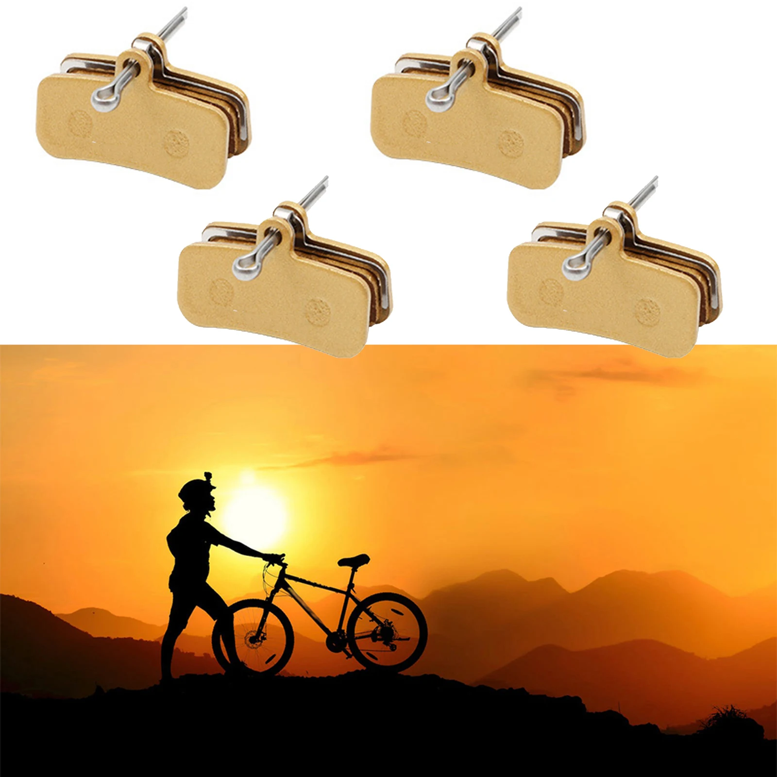 

4 Pairs Bicycle Brake Pads Full Metal Wear Resistant Disc Brake Pad For D03S D02S Saint BR-M810 For XT M8020 Brakes Accessories