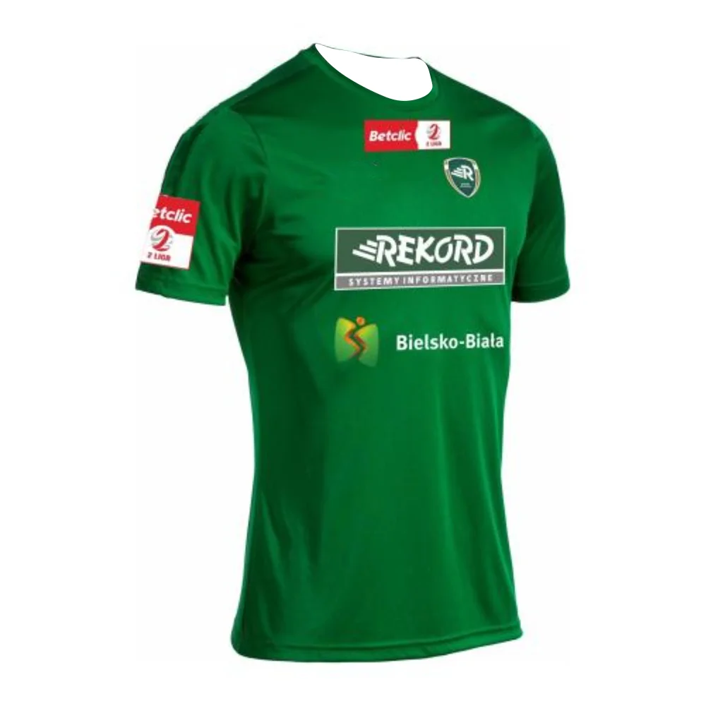 Camiseta Deportiva de Manga Corta del Equipo Rekord Bielsko-Biala 2026, Transpirable, de Secado Rápido, Versión para Fanáticos de la Liga Polaca