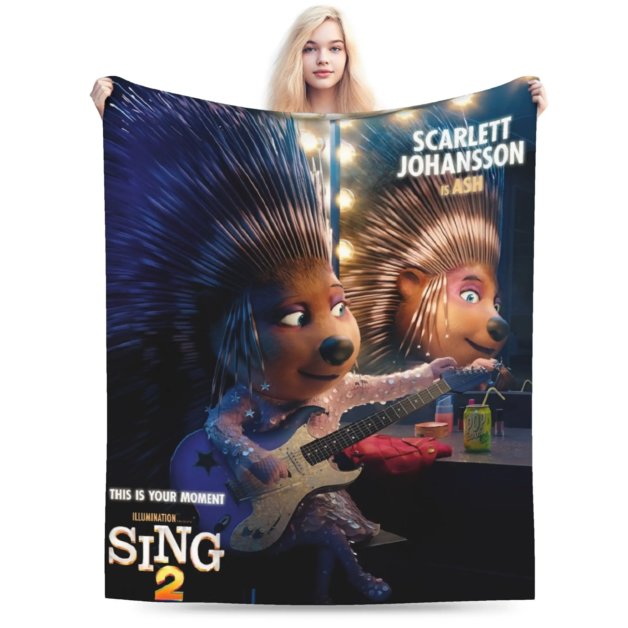 Sing 2 Movie Throw Blanket for Couch  Fuzzy Soft Plush Blanket 50x60 Inch Multiple Sizes Bedspread for All Seasons