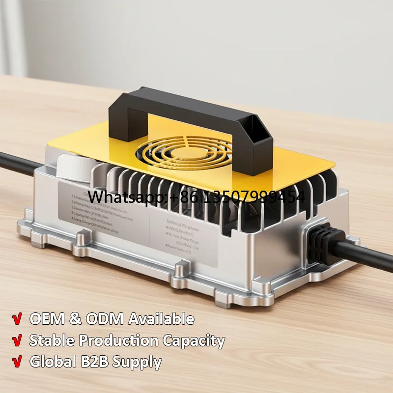 

VOITATOP Portable Industrial 60V 12A LiFePO4 DC Battery Charger 110V-220V AC Fast Charger 900W for Electric Vehicle Golf Cart AU