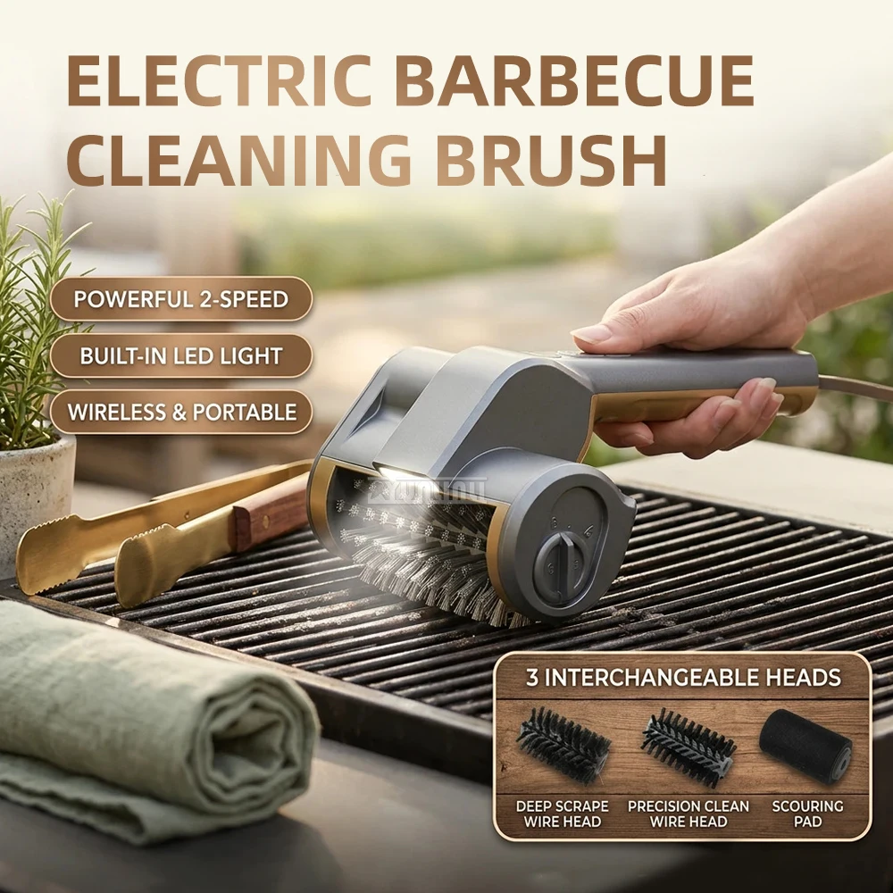 MY-117 Rotating Barbecue Cleaning Brush Specialized Grill Cleaning Tool for Kitchen