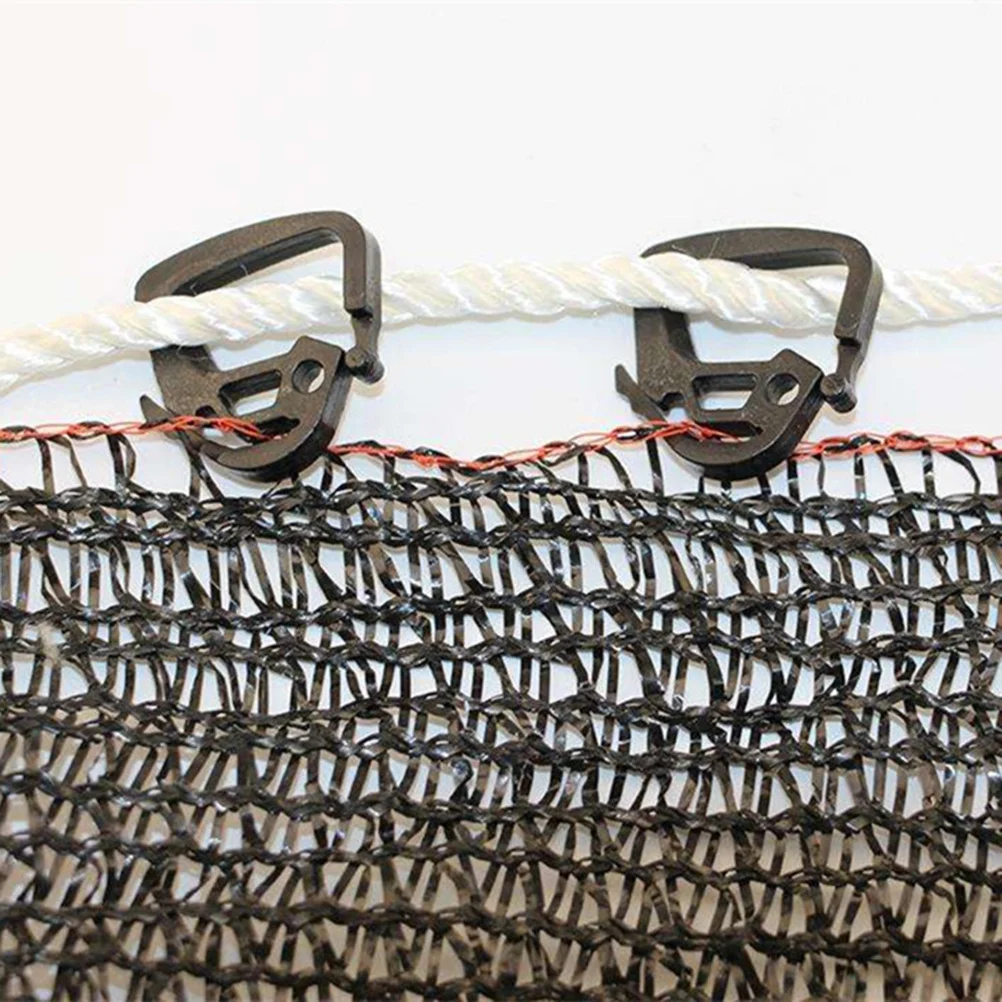 

100Pcs Anti-Aging ABS Shade Net Clips Durable Fasten Hooks for Greenhouse Accessories Black Shade Net Clips Curtain Hooks