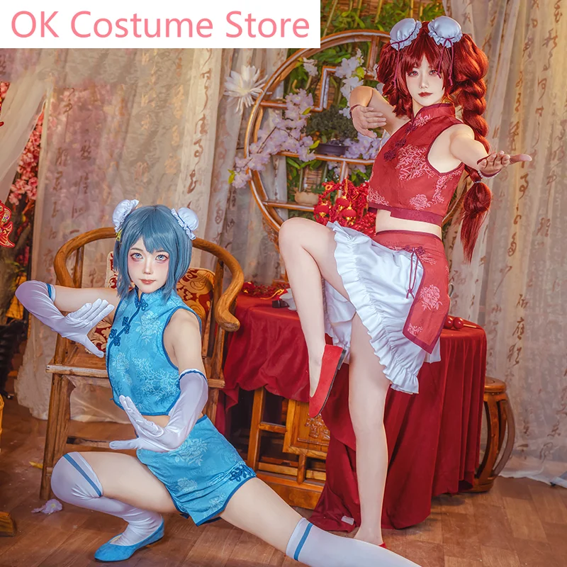 Puella Magi Madoka Magica Miki Sayaka Cheongsam Cosplay Costume Cos Game Anime Party Uniform Hallowen Play Role Clothes Clothing