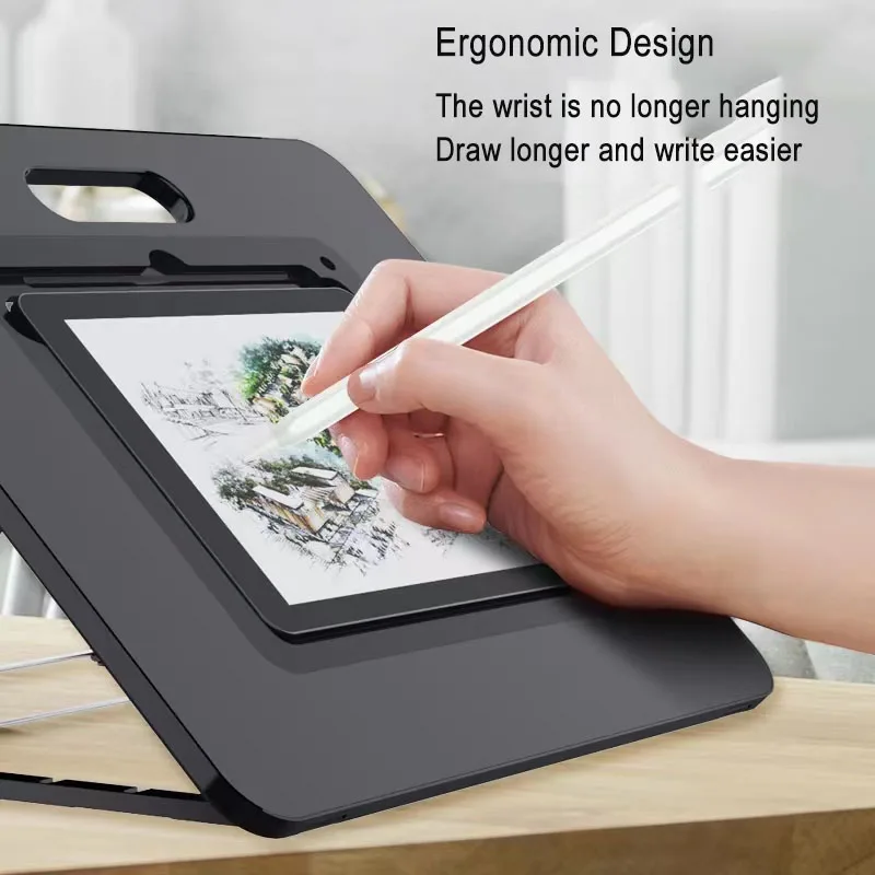2026 حامل iPad محمول قابل للطي للرسم البلاستيكي متعدد الزوايا قابل للتعديل حامل سطح المكتب اللوحي المحمول لجهاز iPad