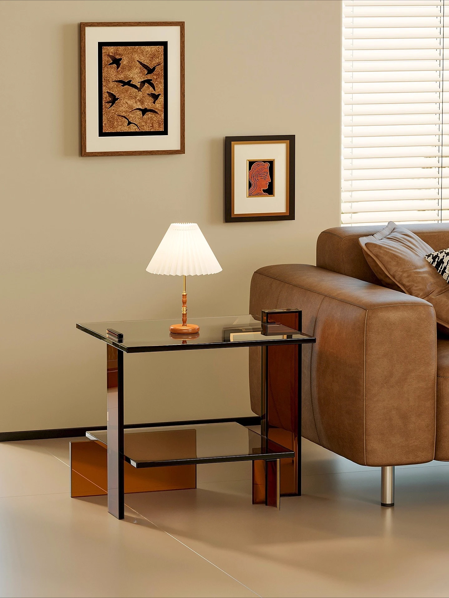 

Side sofa bedroom bedside table creative storage