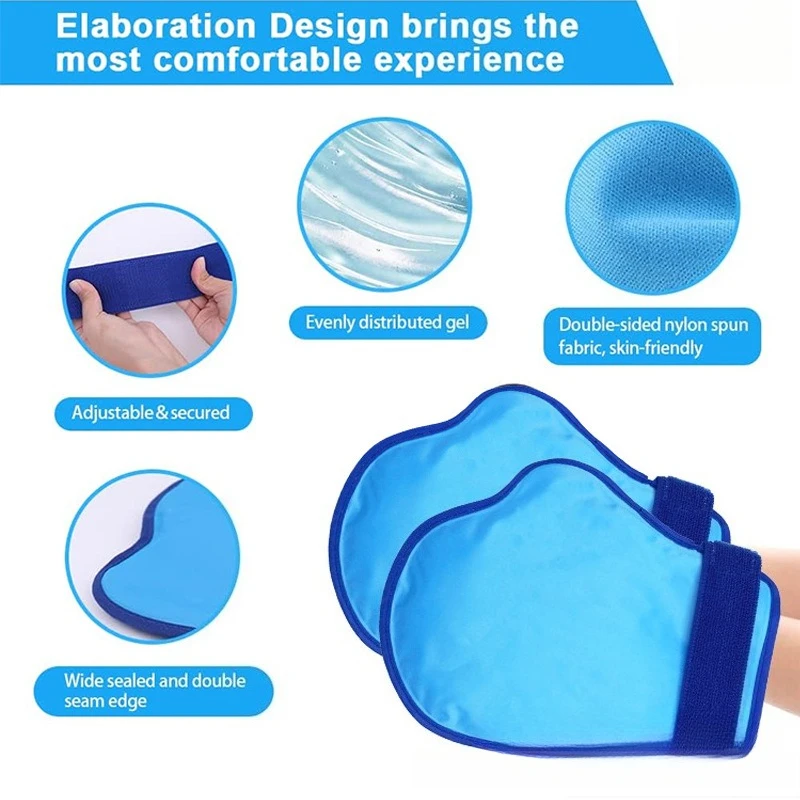 Ice Packs, Gloves, Foot Covers, Ice Caps, Reusable, Cold Compress for Hand Foot Burns, Cold Compress To Cool Down Relieve Pain view 5