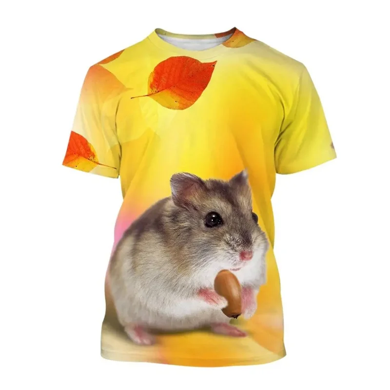 New Summer 3D Cute Animal Guinea Pig Printed T Shirt For Men Kid Fashion Funny Short Sleeves Animal Lovers Clothes Harajuku Tops