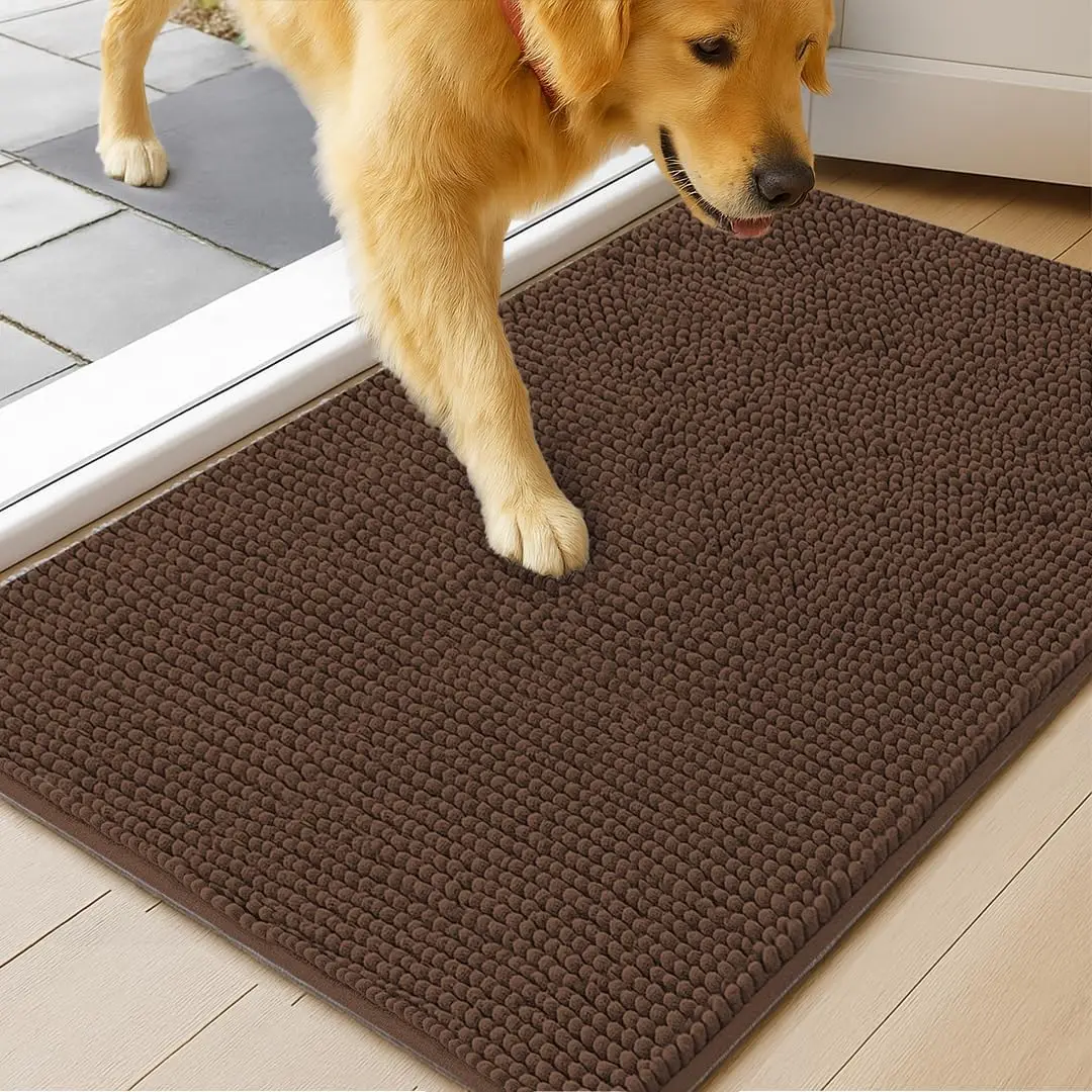 

Super Absorbent Microfiber Dog Door Mat, Non-Slip, Quick Dry, Washable, 24x36 Inches