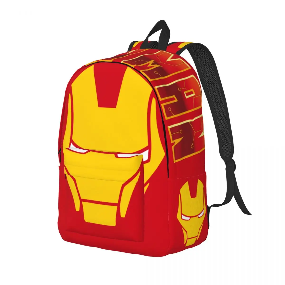 Bookbag Red Mask Zipper Closure Marvel Iron Man Ladies Back To School Gift Fashionable Storage Bag Office Work School