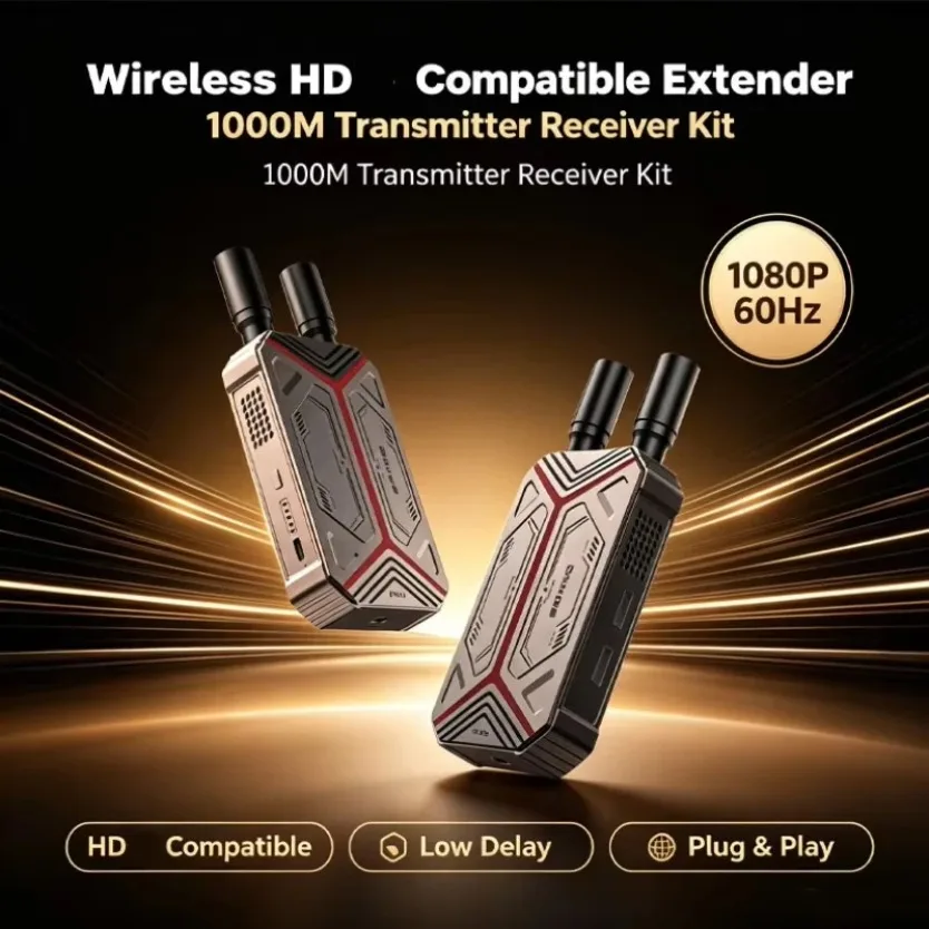 Upgrade 5.8G 1080P Wireless HDMI-Compatible Video Transmitter Receiver Extender Display Adapter Dongle For Laptop To TV Monitor