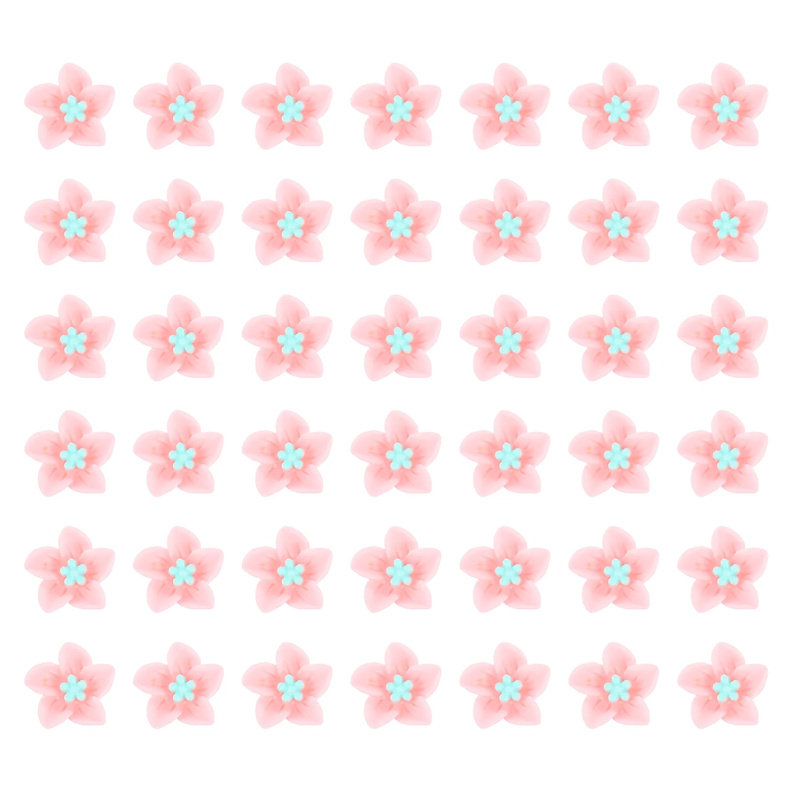 

50pcs Resin Flower Decor DIY Accessories Hand Making Material Crafts Jewelry Storage Containers Not Fade Wear Lightweight