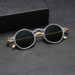 Vintage 2 In 1 Magnet Clip Pure Titanium Eyeglasses Frame Men Retro Polarized Glasses Frame Women Luxury Brand Designer Eyewear