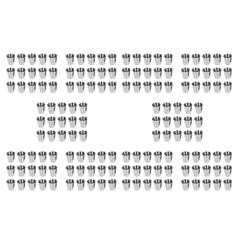 

VOFUN-150 шт., стаканы из нержавеющей стали, посуда для питья, 30 мл (1 унция), чашка для кемпинга, путешествий, кофе, чая, для виски, текилы, ликера