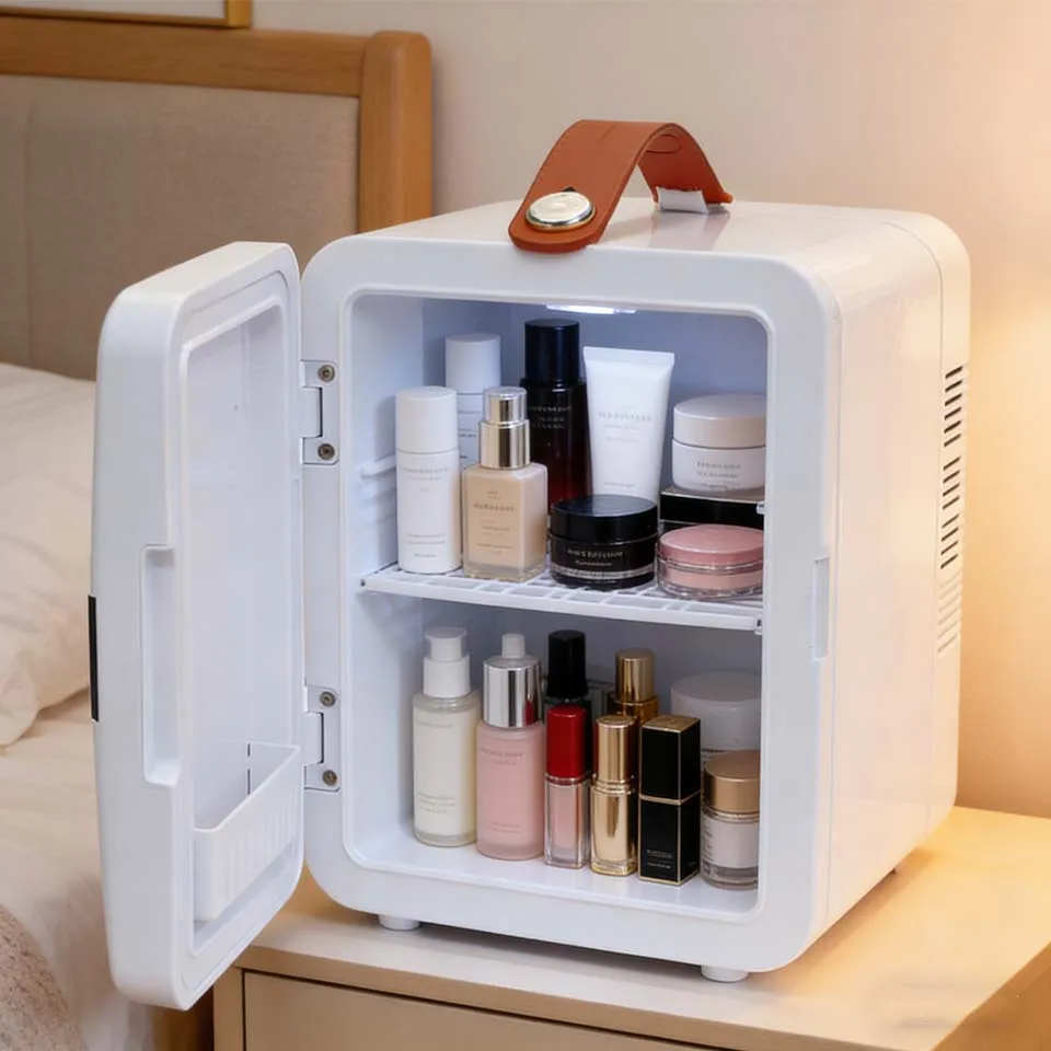 12V&220V Mini Beauty Refrigerator Household Small Cosmetics Special Skin Care Products Facial Mask Vehicle Cold And Hot Dual-use