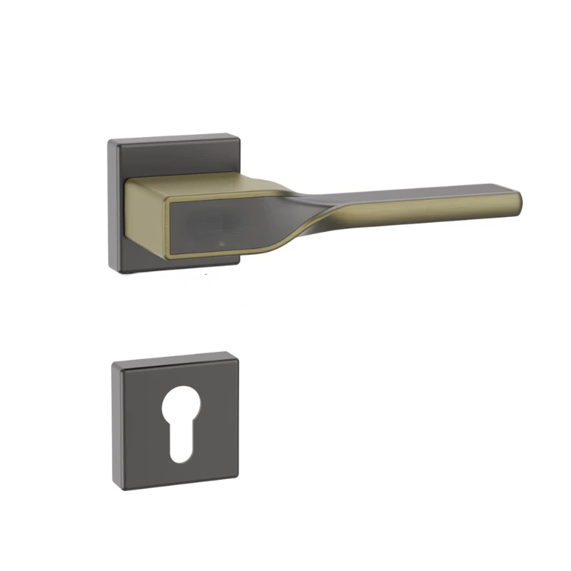 Hardware Brush Zinc Alloy Wholesale Square Modern Door Handle