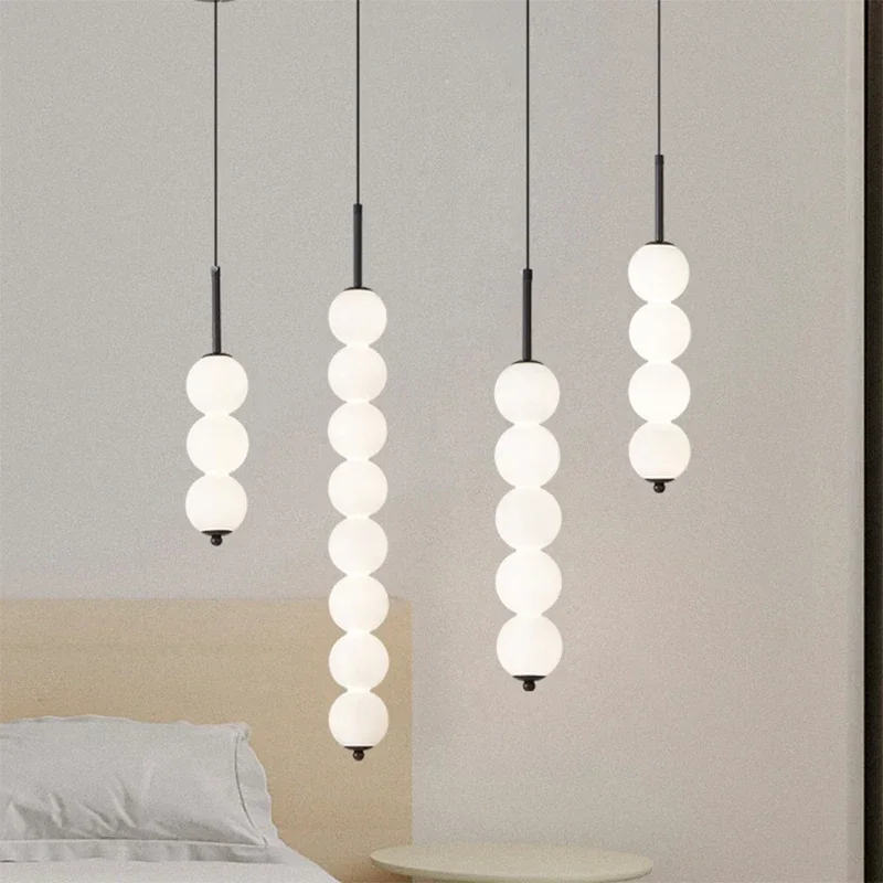 北欧ガラス-led-ペンダントライト銅風ひょうたん-3-8-ヘッドベッドサイド吊り下げ装飾研究寝室リビングルームホームアクセサリー