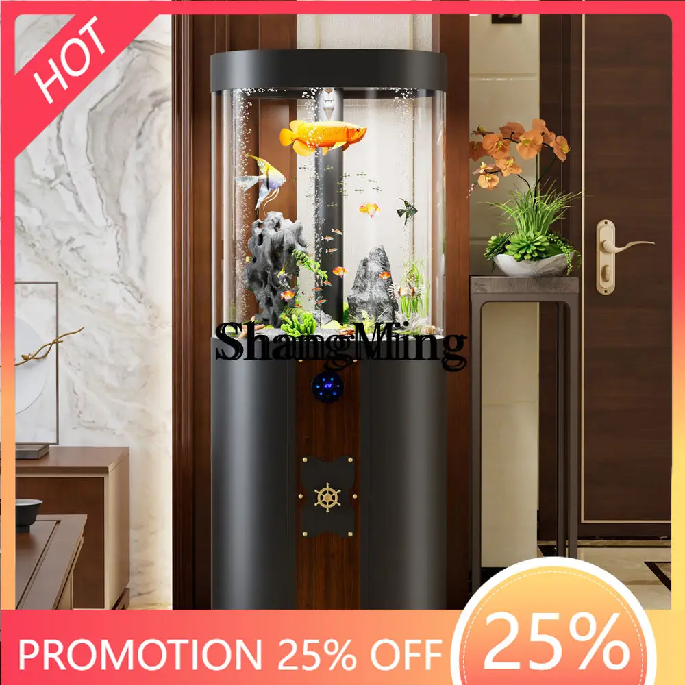 

ZYY Creative Fish Tank Ecological Landing Living Room Tank Medium Ornamental Ellipsoid Aquarium