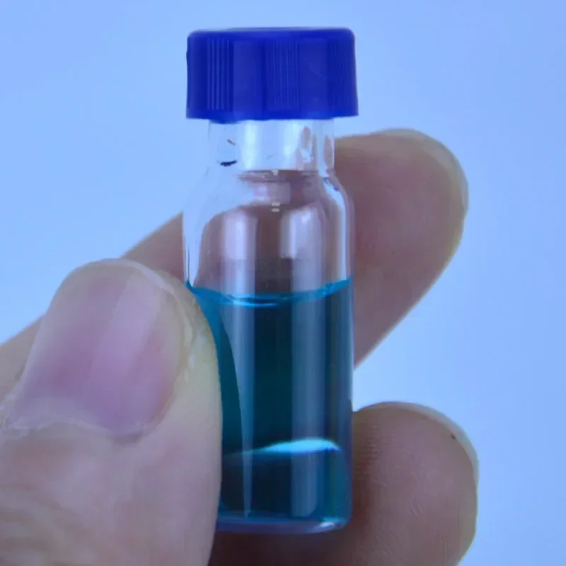 Transparent Chromatography Vial 1.5ml For With Blue Open-topped Cap Automatic Parse Sample Bottle 100/pk