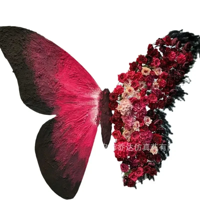 Giant butterfly three-dimensional beauty Chen decoration shopping mall set large color DIY simulation flower butterfly