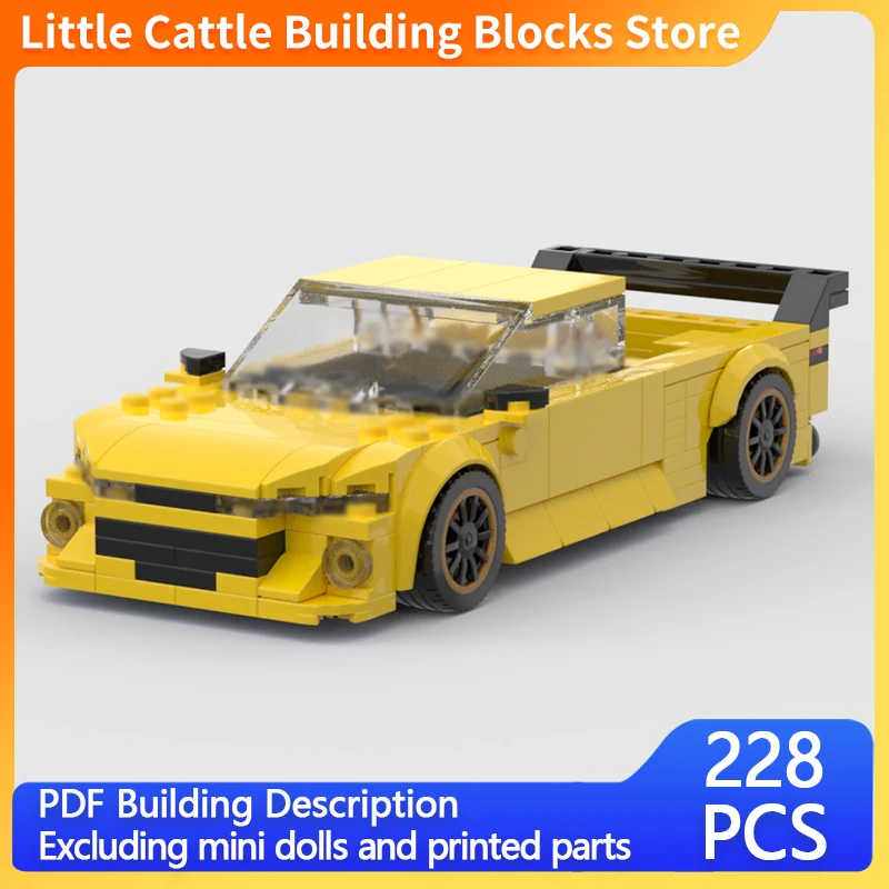 City Car Model MOC Building Bricks Light Commercial Pickup Truck Modular Technology Gifts Holiday Assemble Children Toys Suit