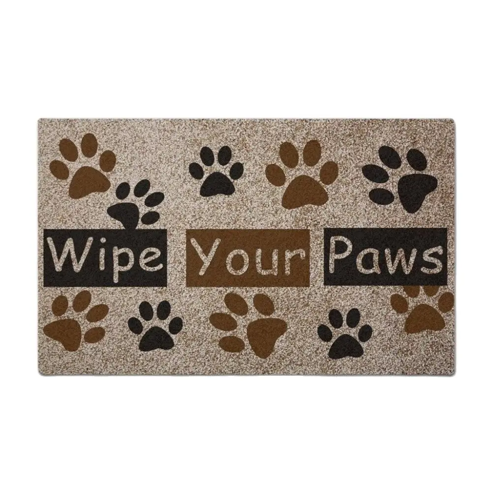 

Funny Wipe Your Paws Rubber Doormat Outdoor Porch Patio Front Floor Mat New House Rug Home Decor Carpet