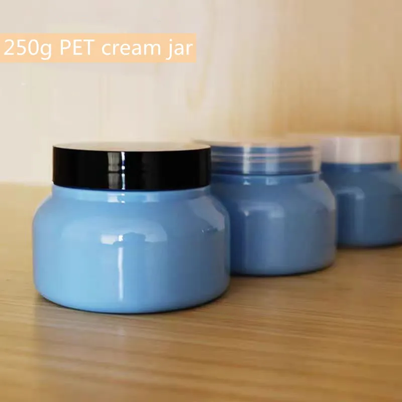 10/30/50pcs 250ml Empty PET Cream Jar  Facial Mask/Hair Mask/Hair Dye Cream Jar Empty Cosmetic Container Plastic Wide Mouth jar