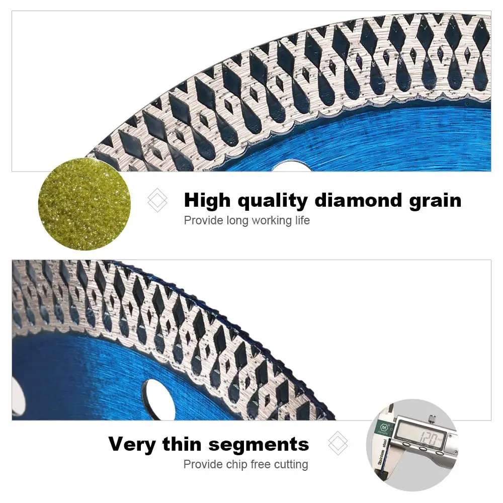 5피스 초박형 4인치 다이아몬드 블레이드 세트 (포세린, 화강암 및 대리석 절단용)