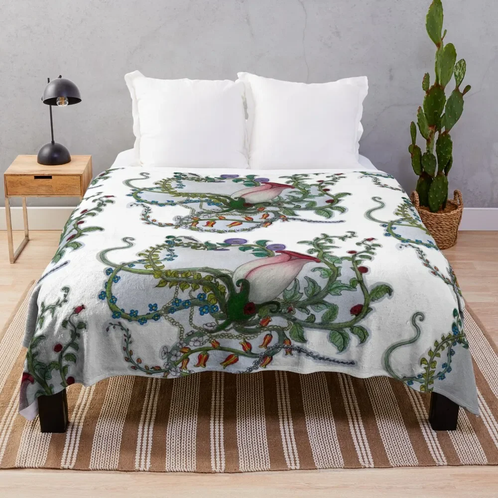 

Floractopus Throw Blanket Durable Warm Blanket for Daily Home Use