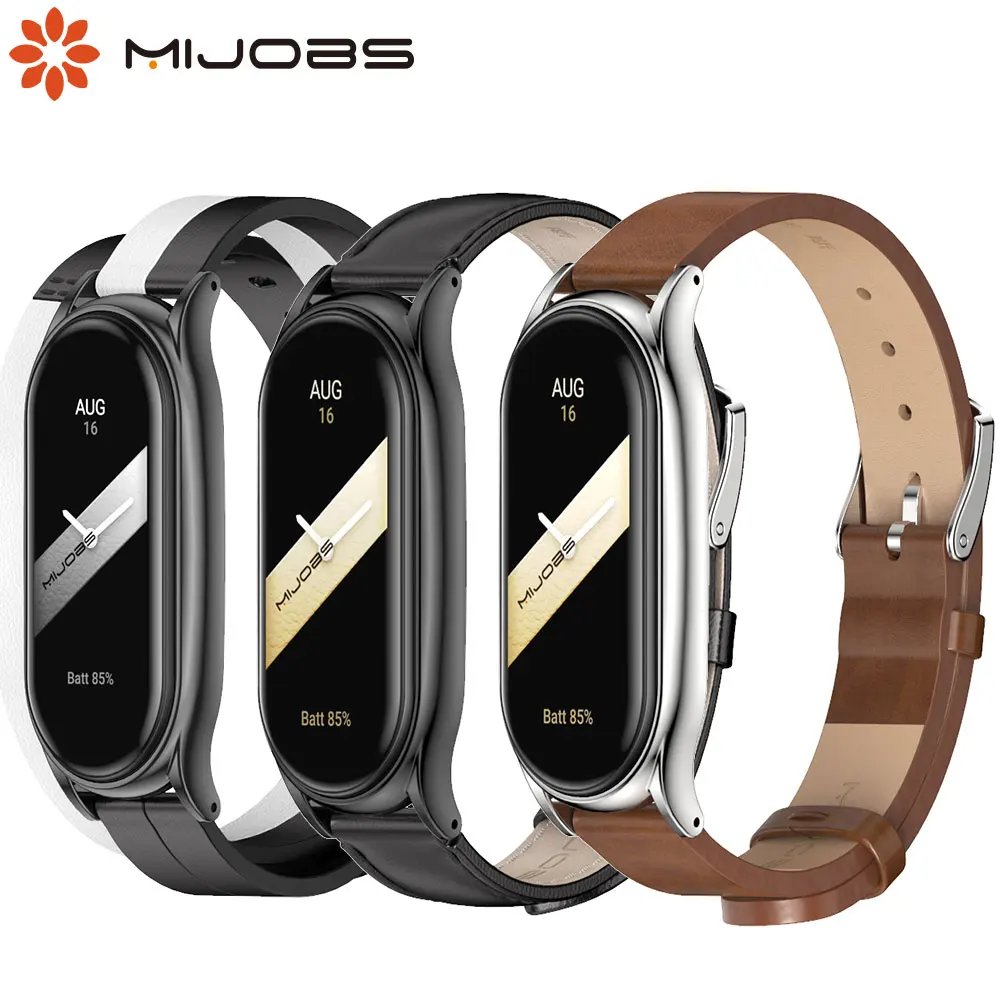 Кожаный ремешок для Xiaomi Mi Band 10 9 8, сменный ремень Mi Smart Band 10, керамическая версия, браслет, ремешок для часов