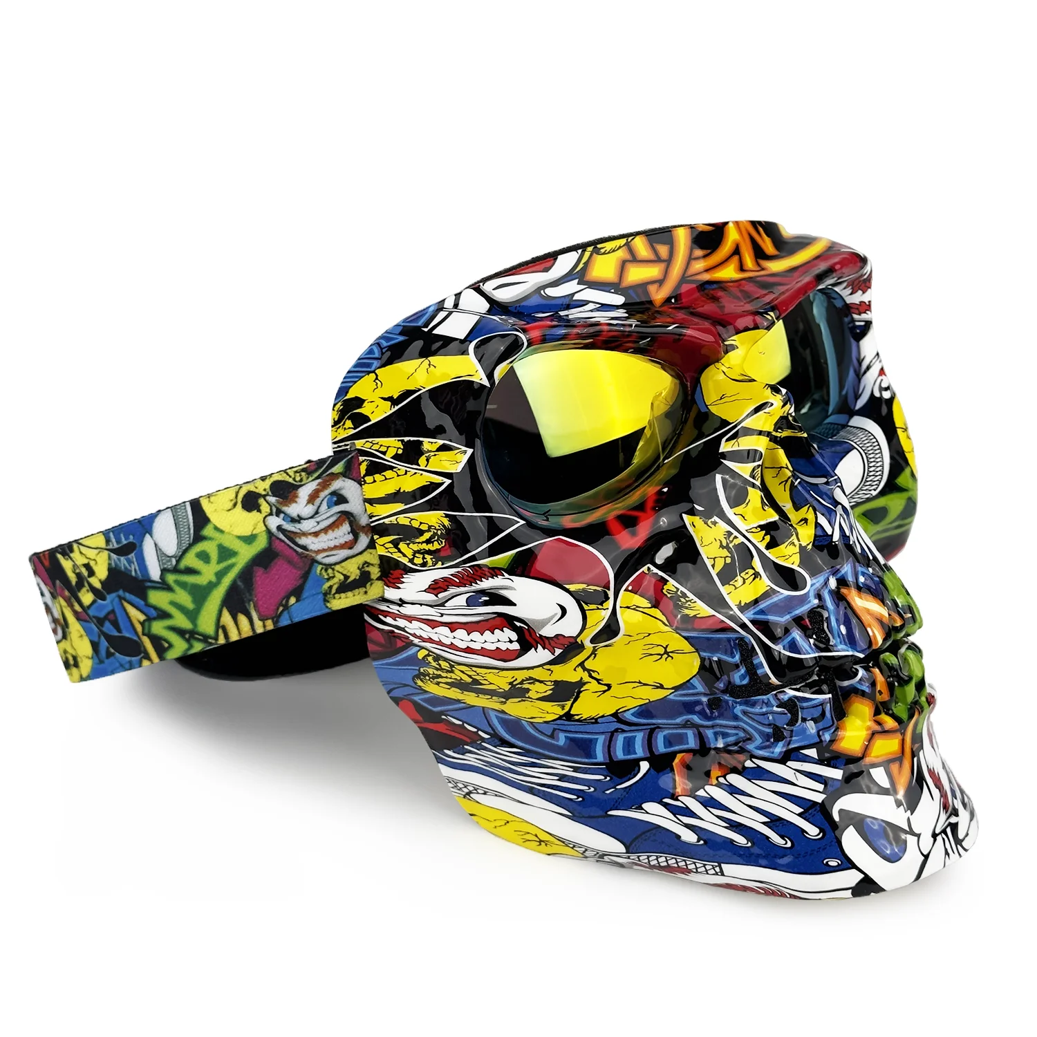 

Skull Mask Street Terror Hip Hop Face Mask Motorcycle Goggles Air Soft Mask Open Face Motorcycle Helmet Cycling Face Shield