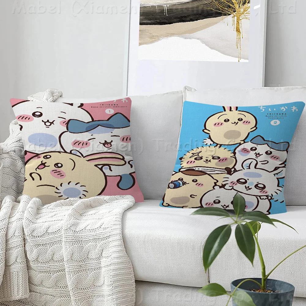 C-chiikawa CARTOON Pillowcase Toon Gift Cushion Cover Bedroom Home Sofa Chair Seat Decor Pillow Case