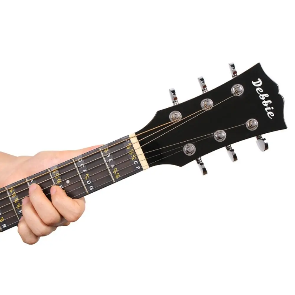 Pegatina de nota para diapasón de guitarra portátil, pegatinas de básculas de guitarra con iluminación de tono, aprendizaje de sentido Musical