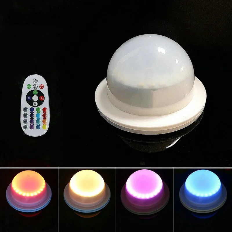 Rechargeable RGB Color Changing Glow Light base LED module Furniture mood lamp Light-up Enhancer Table/Stool/Flowerpot Lighting