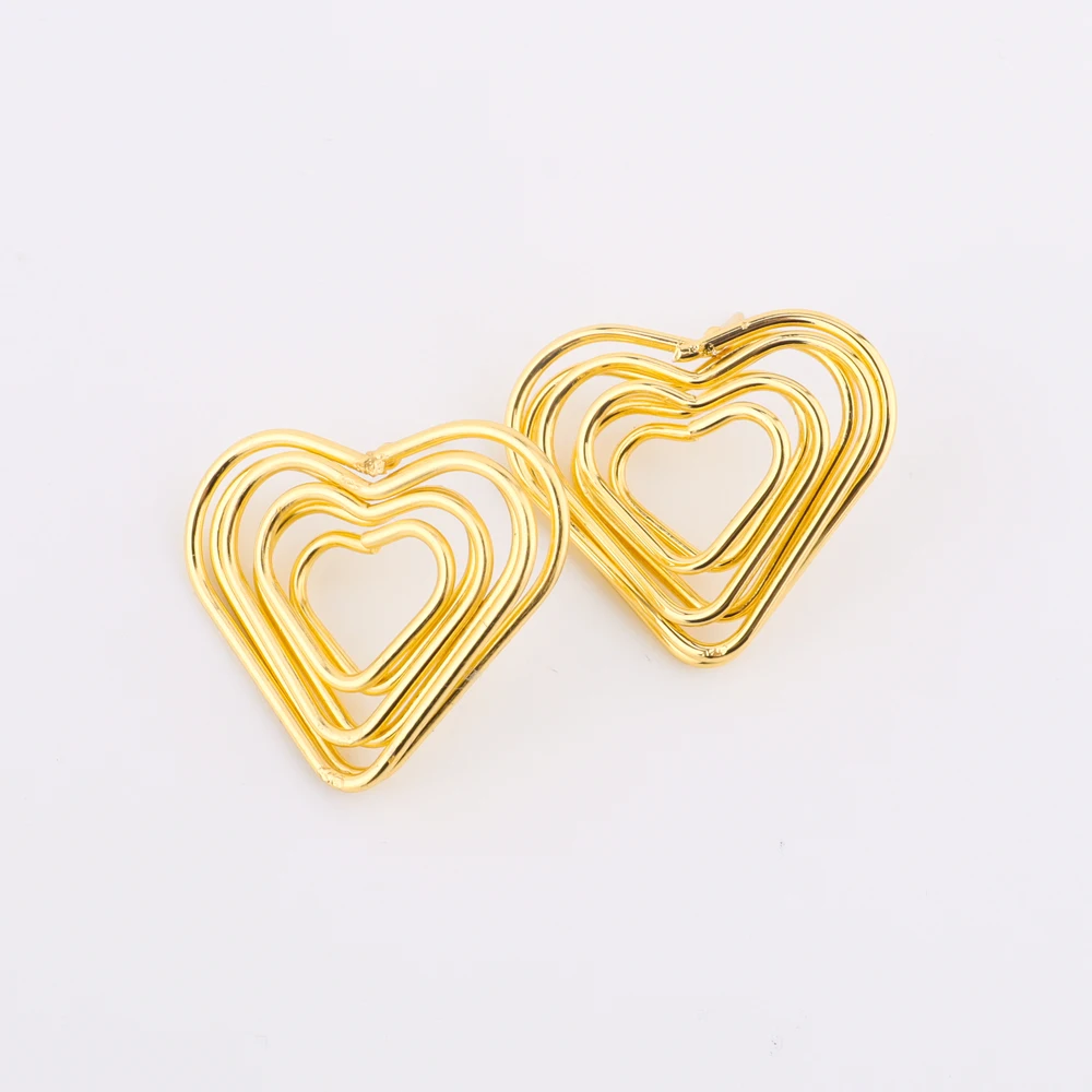 Heart Shape Jewelry Sets For Bride Exquisite Hollow out Earrings And Necklace  Accessories Gift For France Wedding Valentine