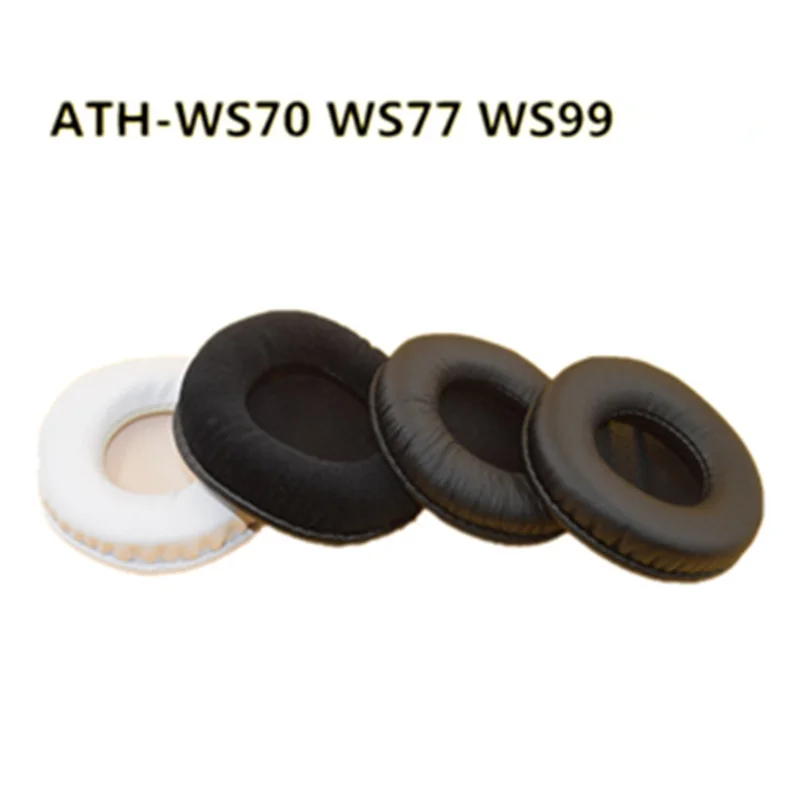 1 par 80mm almofadas de ouvido couro substituição capa almofada para sony MDR-V55 MDR-V500 MDR-7502 fones para ATH-WS70 ws77 ws99