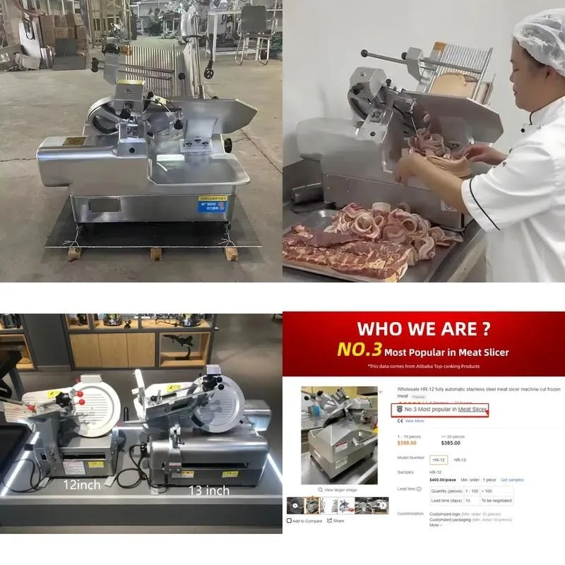 Stainless steel commercial frozen meat slicer, fully automatic ex-factory price, restaurant use