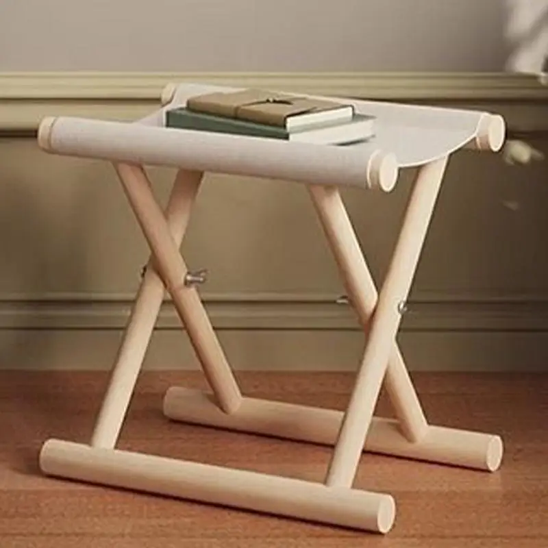 

Bamboo Folding Stool Lightweight Furniture Seat Stable for Outdoor Dining Bathroom Bedroom Garden Dorm Kitchen Dresser