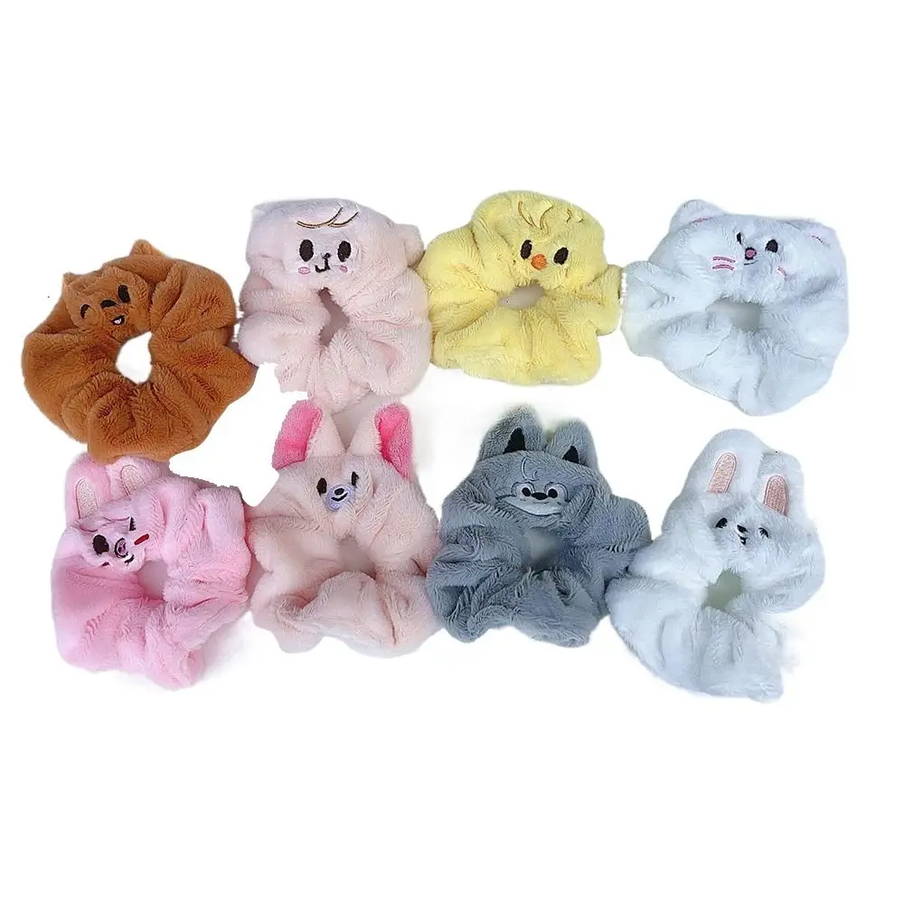 

Cartoon Fabric Rabbit Hair Rope Elastic Solid Colors Headwrap Knotted Hair Accessories Round End Rope for Women