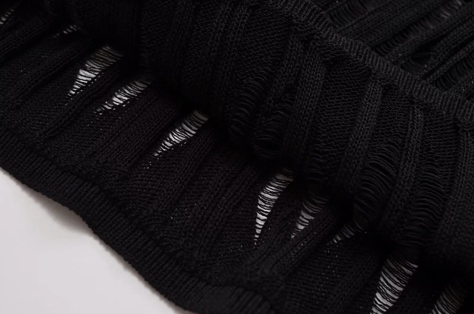 Withered French Black Cropped Design Knitwear Fashion Ladies Elegant Knit Cardigan Jacket Women