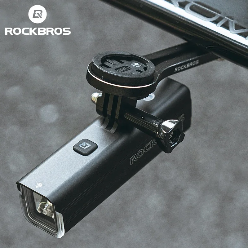 Rockbros Bike Light 1500lm Aluminiumlegering Type-C Opladen Slimme Fiets Voorlichten Hangende Versie Led Lamp Fietsen Koplampen