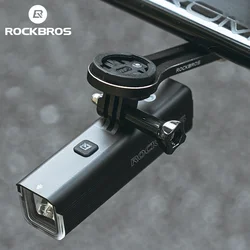 ROCKBROS 자전거 라이트 1500LM 알루미늄 합금 Type-C 충전 스마트 자전거 전면 조명 교수형 버전 LED 램프 사이클링 헤드라이트