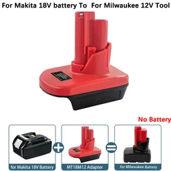 Nowy akumulator 18V do 12V przetwornica do baterii dla baterii Makita 18V do Milwaukee 12V narzędzie elektryczne 2471-20 2471 21